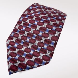 Outline | Maroon Geometric Tie